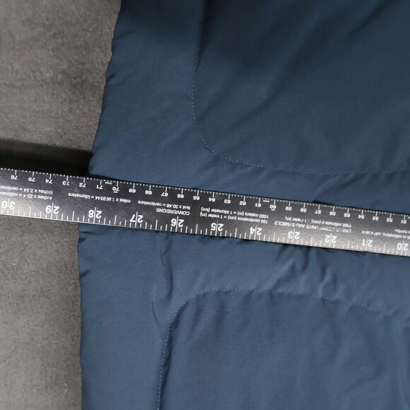 Zara Mens Puffer Bomber Jacket XL Blue Sherpa Lined Collar Full Zip Coat - Picture 12 of 16